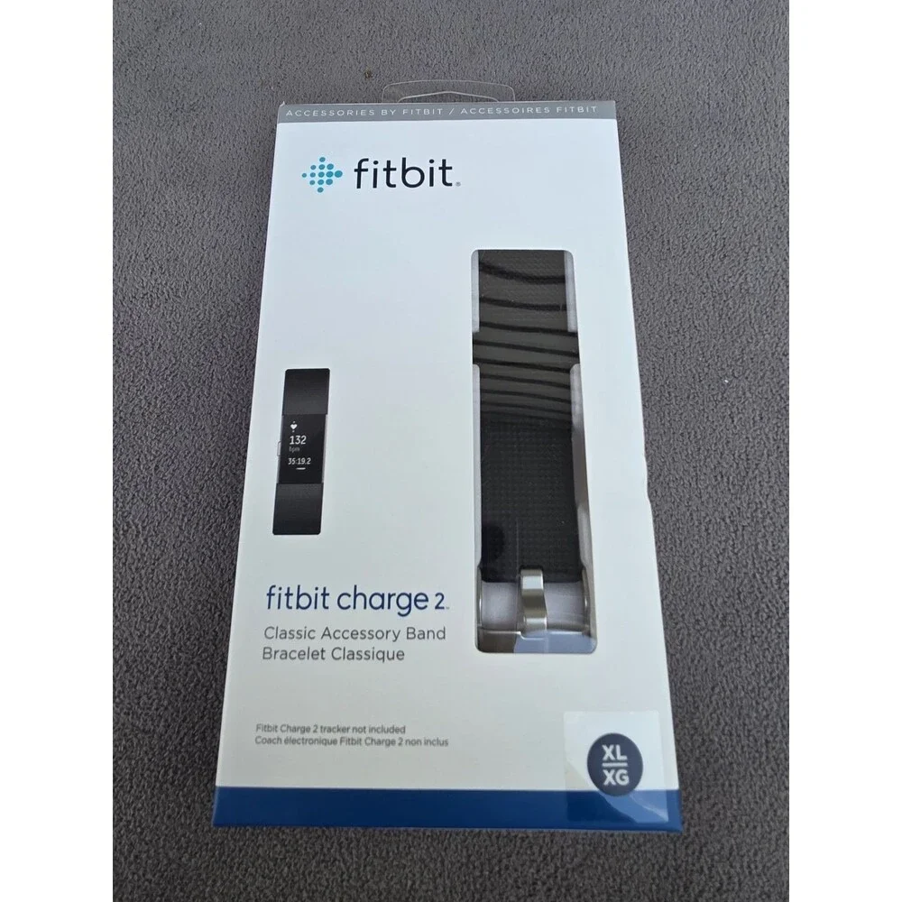 Fitbit Charge 2 Classic Accessory Band Bracelet Authentic Fitbit Blue Size XLG